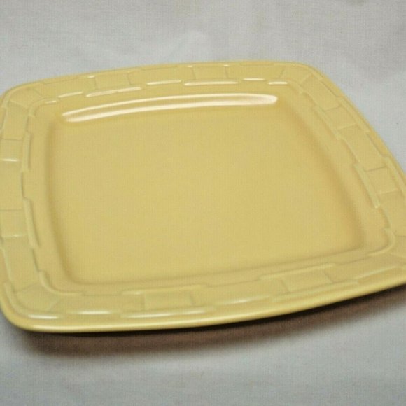 Longaberger W.I. Holiday Stand Wood Shelf Soft Square Dinner Plate & Small Bowl - Picture 9 of 14